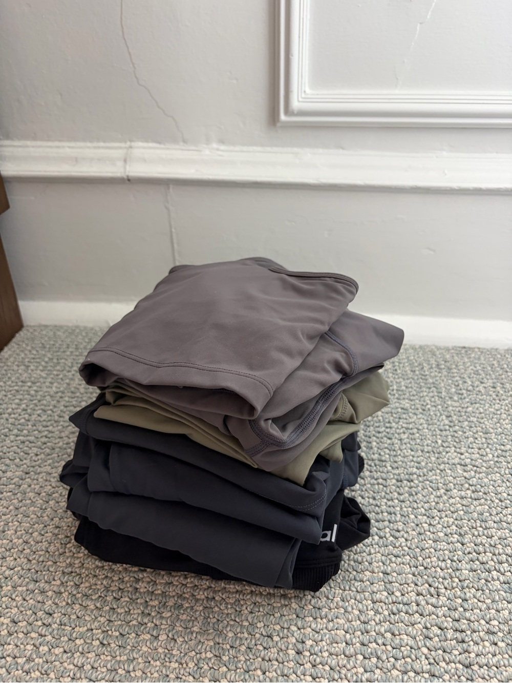 Adanola Neutral-Tone Activewear Stack - Gray, Olive, Navy. Blind sets!!